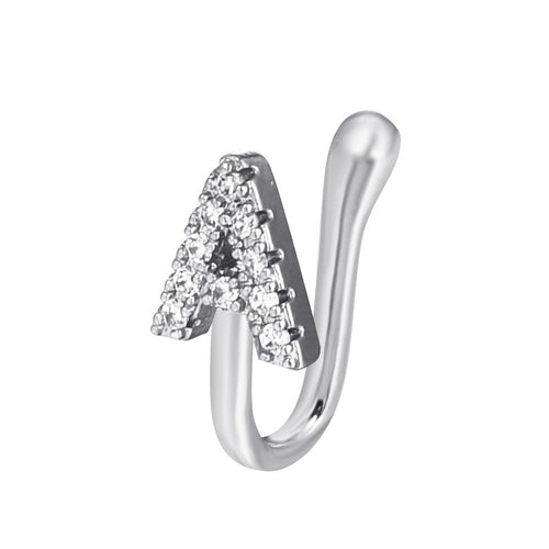 No Piercing Nose Pin Copper Inlaid Zircon Letter U Shape